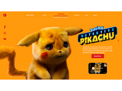 Concept UX/UI Website Detective Pikachu