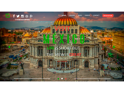 UX/UI Design Website Visit Mexico Option 2