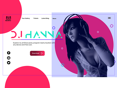Concept UX / UI Website DJ Music Design