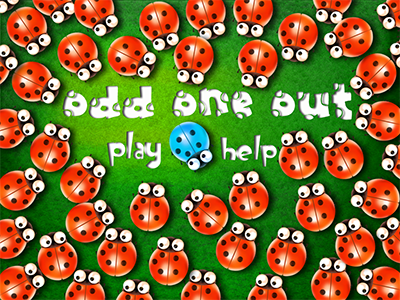 Odd One Out apps beetle grass green ipad kids odd one out red splash screen