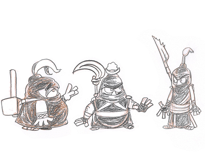 Three Ninjas character ninja pencil sketch three