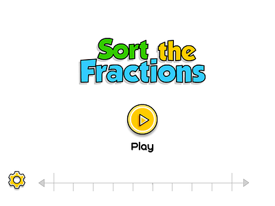 Sort The Fractions Mini Game Screen apps educational game flat fractions screen