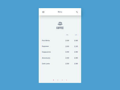 Coffee Menu