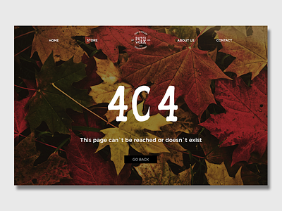 Daily Ui 008 - 404 Page 404 autumn error flat leaves page ui ux web web design