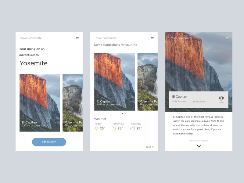 Travel Yosemite by Lewis Ombler on Dribbble