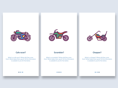 3 Types Of Motorcycles By Lewis Ombler On Dribbble