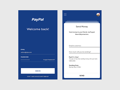 Paypal Redesign bank banking ecommerce minimal mobile money paypal redesign ui