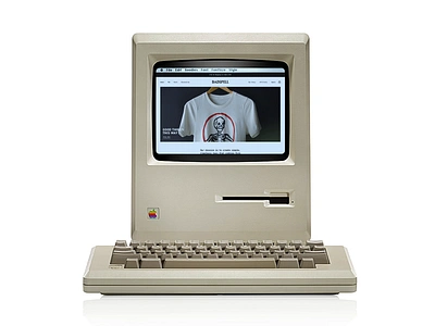 BadSpell 1984 apple badspell digital e commerce graphic t shirt mac macintosh misfits retro shopify skull and crossbones skull art skull logo skulls t shirt ui ux vintage mac web