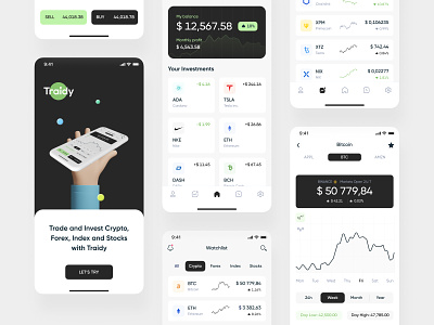 Trading App app crypto design mobile trading ui ux