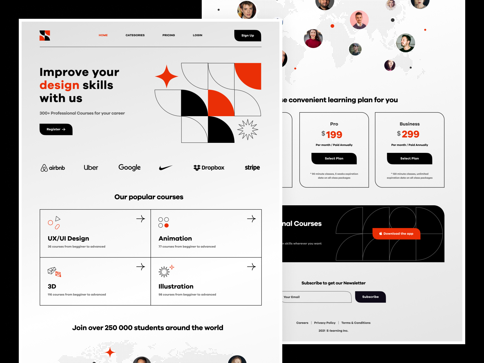 Elearning Landing page by mary limonova for The Department on Dribbble
