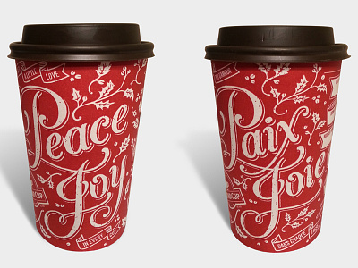 Holiday Cups coffee cups design holidays lettering type
