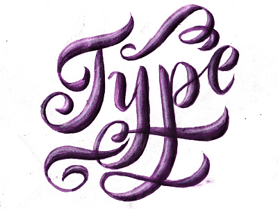 Brush Type brush marker illustration lettering type