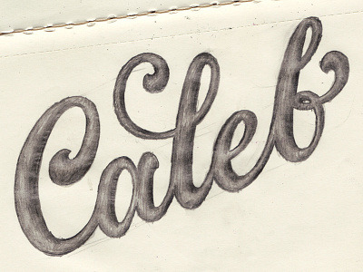 Caleb doodle lettering type