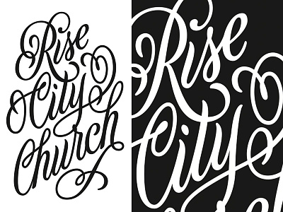 Rise City Church church city lettering rise