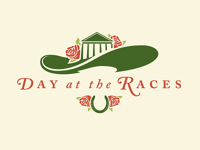 Day At The Races building hat horseshoe kentucky derby logo roses