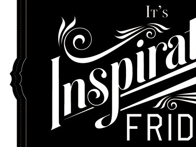 It's Inspiration Friday design lettering logo type