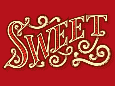 Sweet Color design lettering type