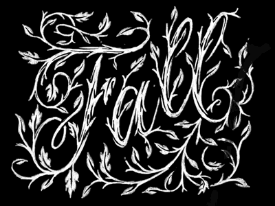 Process of Fall branches drawing fall flourishes leaves lettering script
