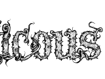 Senticous 2 hand drawn lettering type