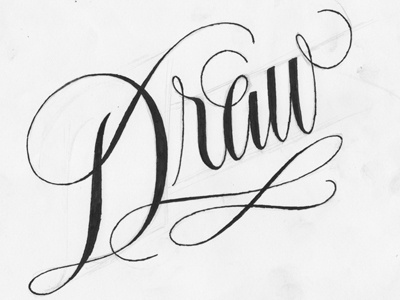 Draw Doodle hand drawn lettering type