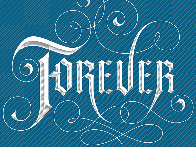 Forever hand lettering type vector