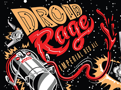Droid Rage Lakewood Brewing droid rage imperial red ale robot