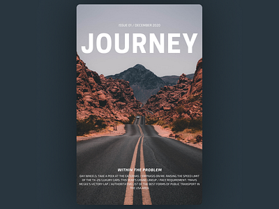 Journey travel magazine 2d branding design flat logo magazine magazine cover magazine design minimal travel traveling