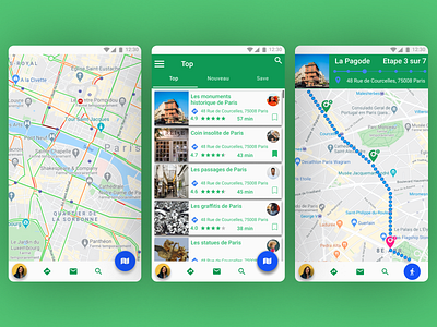Google Outoor App 2d app branding design flat google google maps ui ux