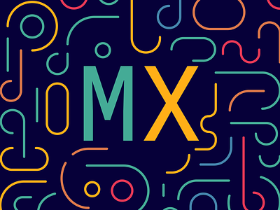 Design to the MX 2d branding colors design flat minimal typography vector