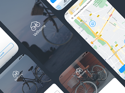 Velhome - bike storage app animation app bike branding design ui velhome