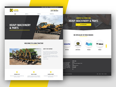 Luma Tractor Landing Page branding landing page web design web designer website