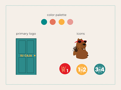 Su Caja Brand Guidelines bilingual childrens illustration design icon logo