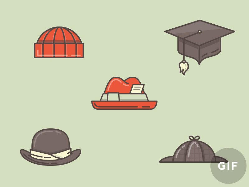Hats hat icon illustration pipe sherlock touque