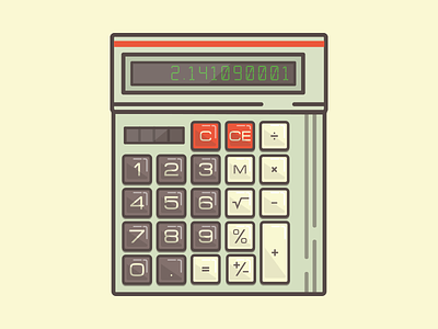 80085 calculator icon illustration retro