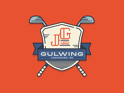 Gulwing badge crest golf logo
