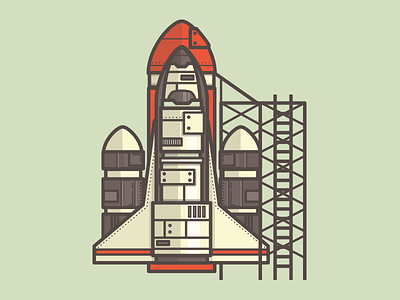 It's not rocket science.. icon illustration nasa rocket ship space