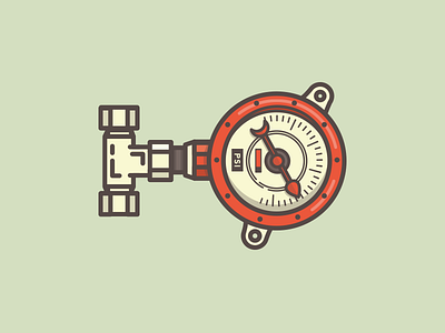 Un-under Pressure gauge icon illustration pressure psi