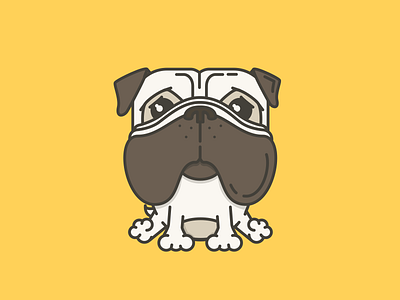 Sad Pup dog icon illustration jowls pup sad sticker