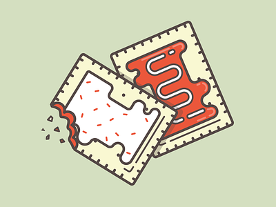 Country Squares breakfast food icon illustration poptart sticker
