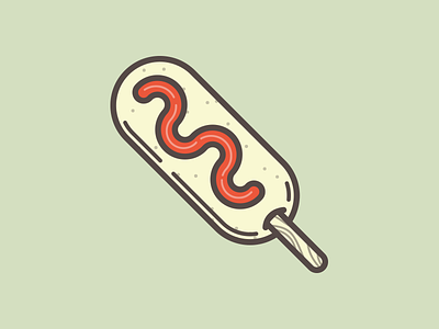 Pogo food hot dog icon illustration pogo sticker