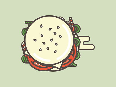 Royale with cheese bacon burger cheese food icon illustration lettuce sticker tomato