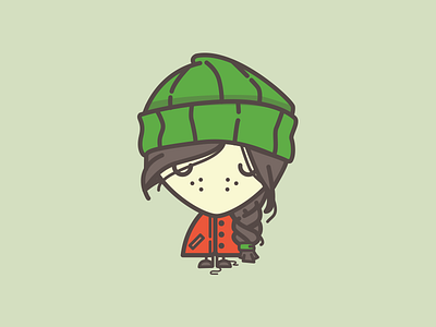Bring on the snow girl hat illustration winter