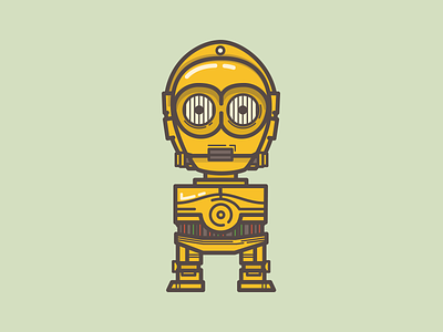 C3PO c3po icon illustration robot starwars