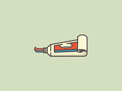 Look ma! No cavities crest icon illustration toothpaste