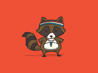 Meet Pablo coach illustration mascot raccoon