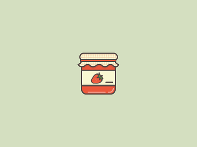 Jam food icon illustration jam strawberry