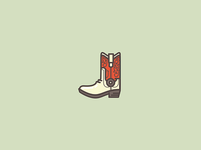 Ridin' boot boot cowboy icon illustration