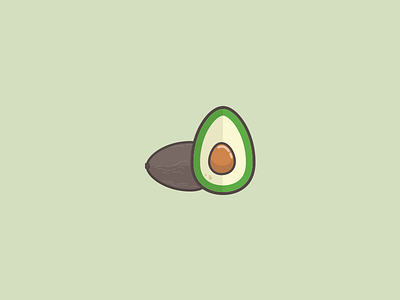 Avocado avocado icon illustration