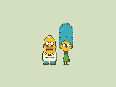 Simpsons homer icon illustration marge simpsons