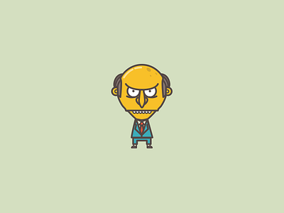Mr.Burns character icon illustration mrburns